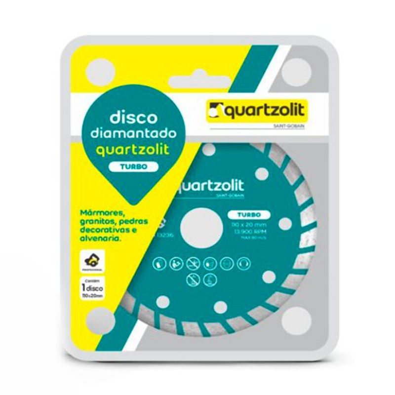disco diamantado turbo quartzolit 13900 rpm 110x20mm verde (mp)