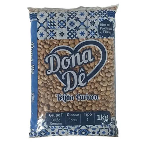 Feijão Carioca Tipo 1 Dona Dê Pacote 1kg