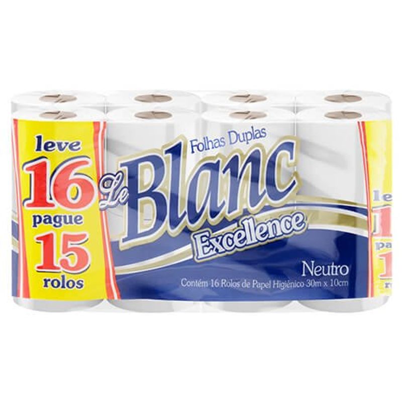 papel higiênico le blanc neutro leve 16 pague 15