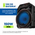 caixa de som mondial connect partyplus 150w bluetooth bivolt preto cm-150