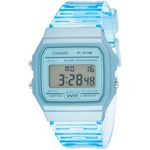 relógio de pulso casio standard digital unissex azul f-91ws-2df
