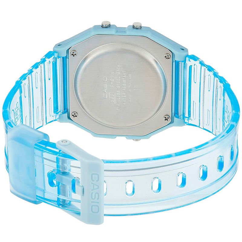 relógio de pulso casio standard digital unissex azul f-91ws-2df