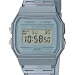 relógio de pulso casio standard digital unissex cinza f-91ws-8df