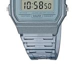 relógio de pulso casio standard digital unissex cinza f-91ws-8df