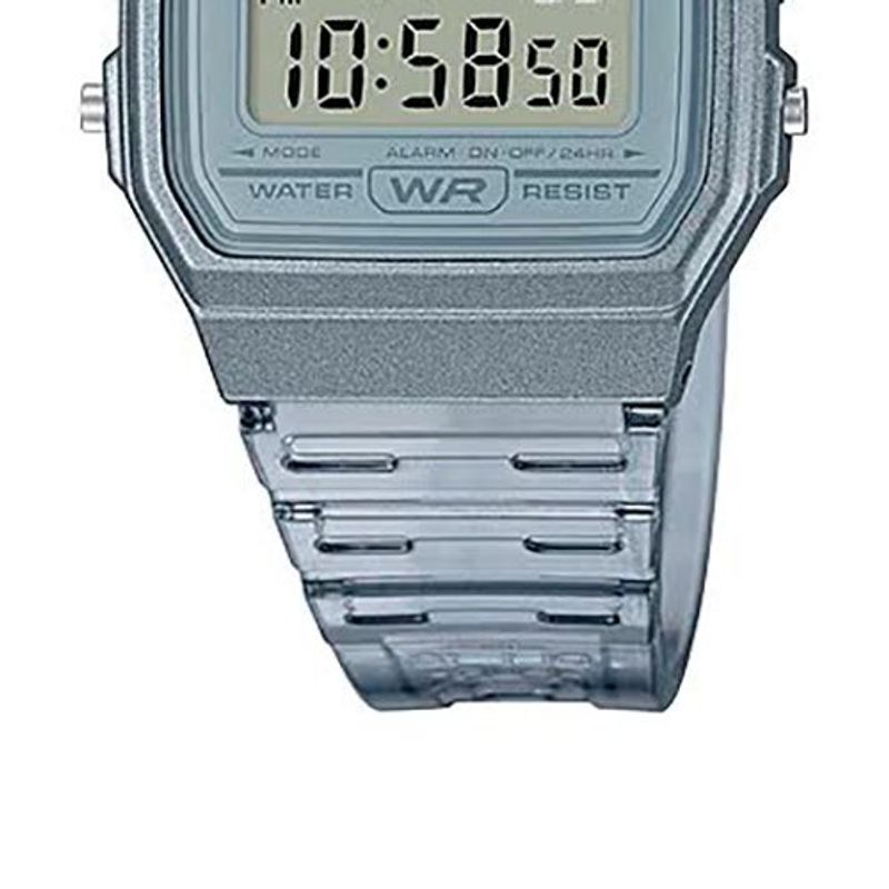 relógio de pulso casio standard digital unissex cinza f-91ws-8df