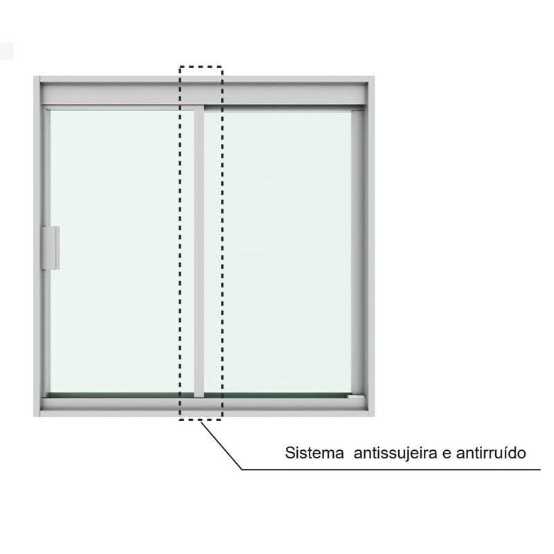 janela blinglass de correr em alumínio vidro verde 1000x1000mm 2 folhas (mp)