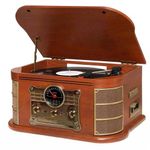 vitrola raveo spazio toca-discos conexão bluetooth madeira