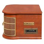 vitrola raveo spazio toca-discos conexão bluetooth madeira