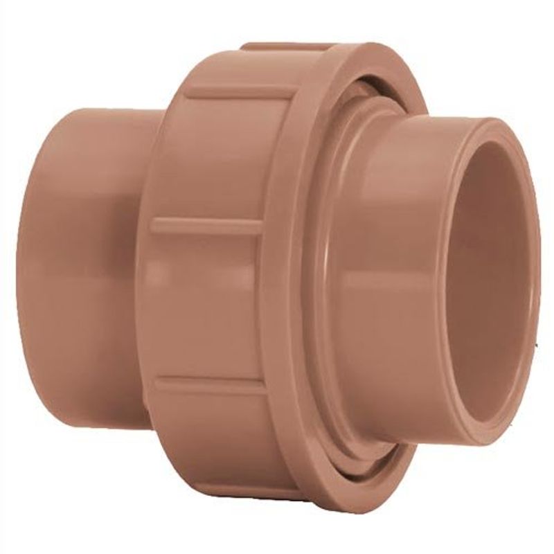união soldável amanco 11874 pvc 25mm marrom (mp)