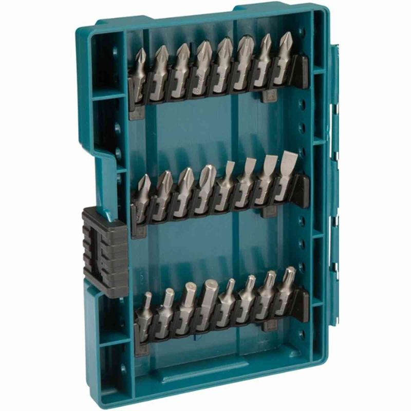 kit de bits makita com adaptador de troca rapida e broca escareadora com 29 peças d-73477 (mp)