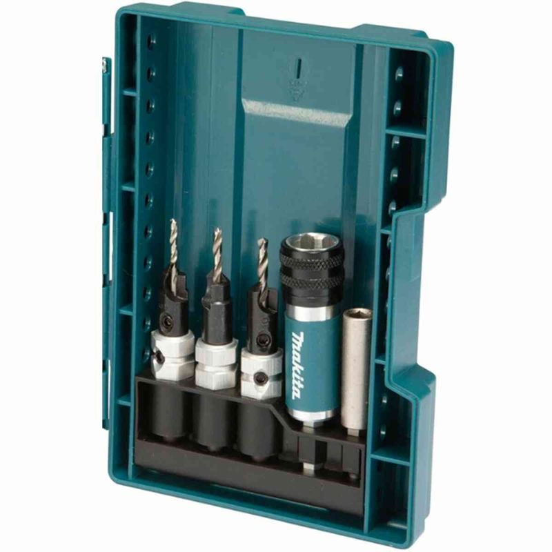 kit de bits makita com adaptador de troca rapida e broca escareadora com 29 peças d-73477 (mp)