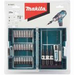 kit de bits makita com adaptador de troca rapida e broca escareadora com 29 peças d-73477 (mp)