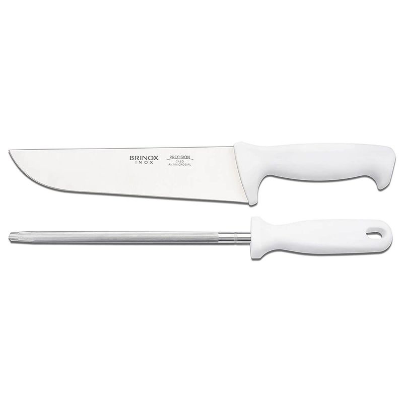 conjunto para churrasco com faca e chaira brinox precision 2554/306