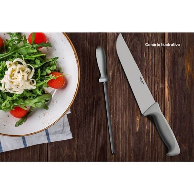 conjunto para churrasco com faca e chaira brinox precision 2554/306