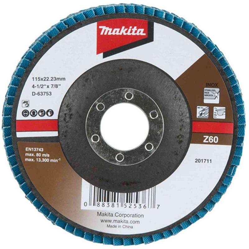 disco de lixa makita flap grao z60 115 mm d-63753 (mp)