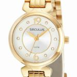 relógio feminino seculus dourado 23709lpsvds3