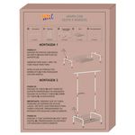 arara para roupas com cesto e rodinhas utimil ac991