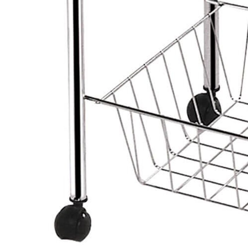 fruteira com 3 cestos fixos e tampo de metal utimil cr567