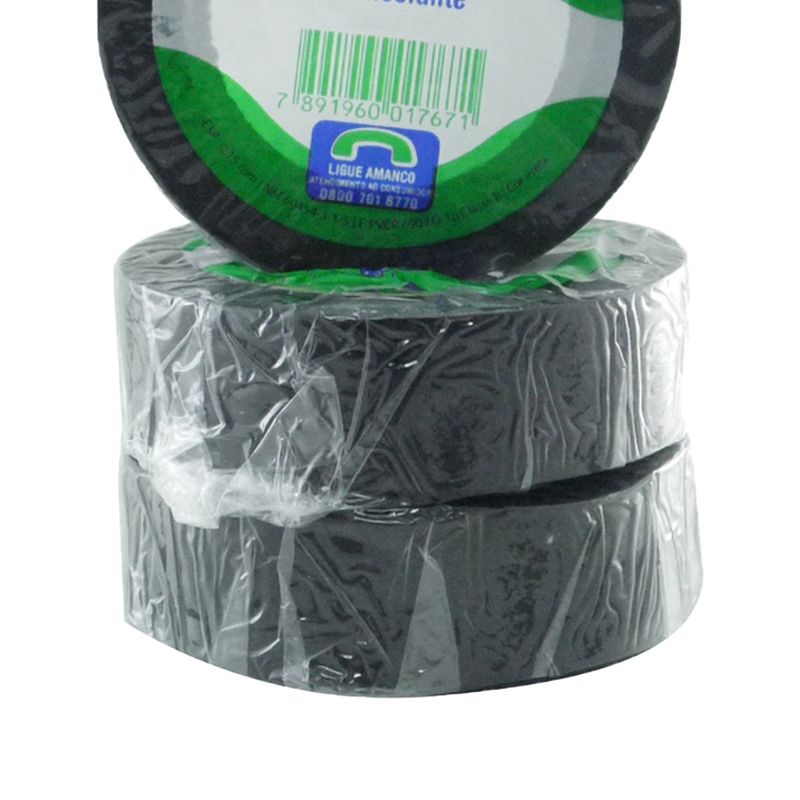 fita isolante 19mmx10m amanco 90124 preto (mp)