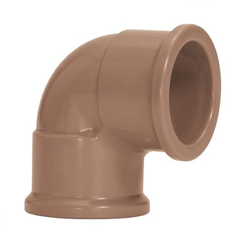 joelho 90° soldável amanco pvc 25mm marrom (mp)