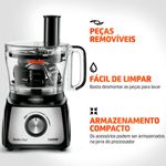 multiprocessador mondial turbo chef 5 em 1 60hz preto mpn-01-b