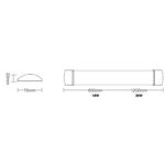 luminária de sobrepor led 36w 6500k line led 120 17565 luz branca (mp)