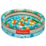piscina de bolinhas inflável fun fisher price com 25 bolinhas f0053-7