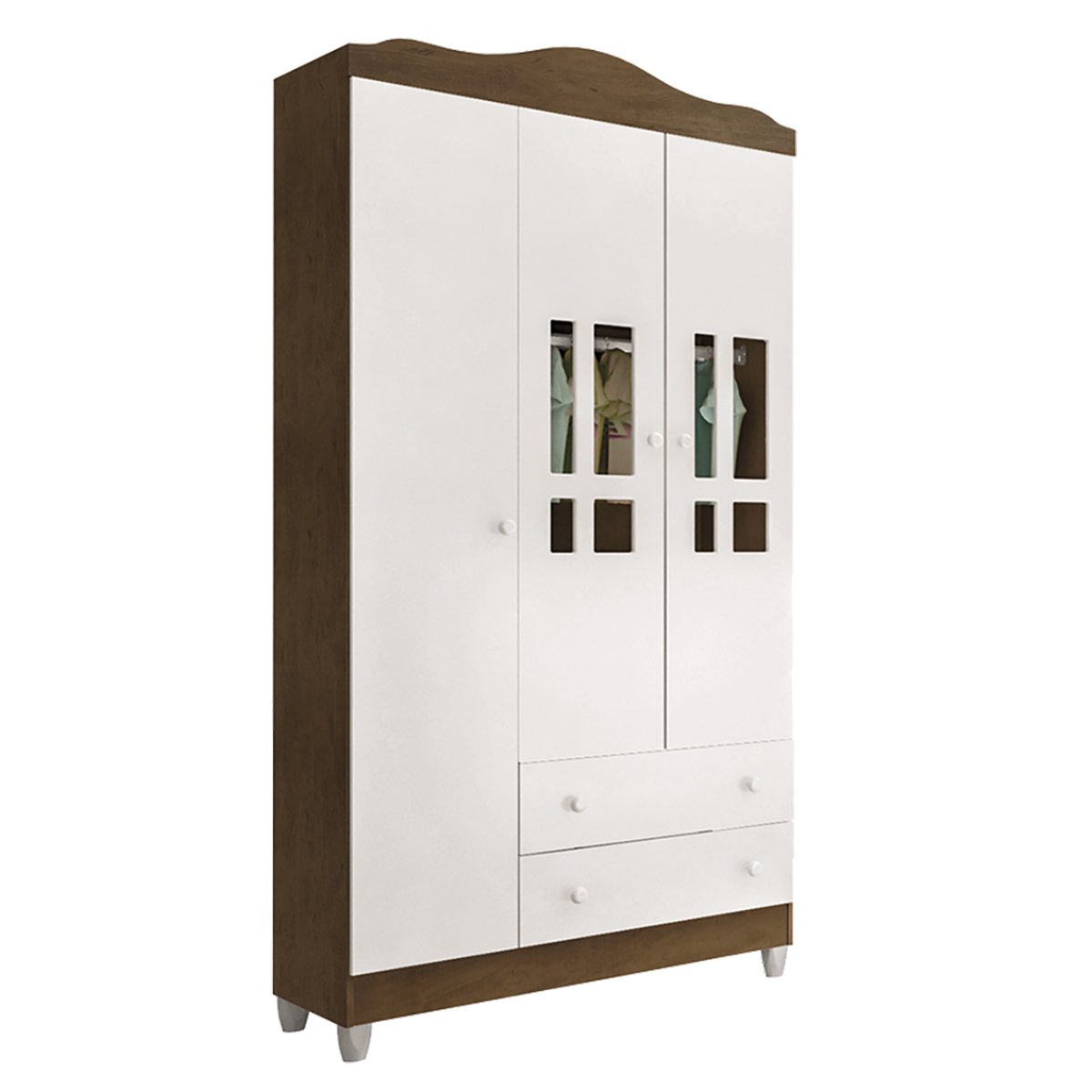 Guarda-Roupa Infantil Carolina Baby Ariel, 03 Portas, 02 Gavetas