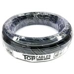 cabo elétrico 10mm preto 25 metros top cables (mp)