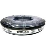cabo elétrico 10mm preto 100 metros top cables (mp)