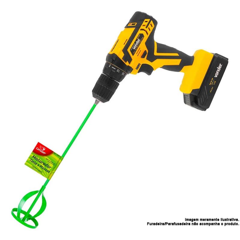 misturador de tintas e massas 400x80mm condor 1090/1 verde (mp)