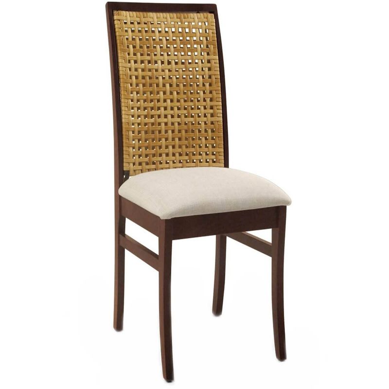 cadeira artefama madeira maciça bege 2962