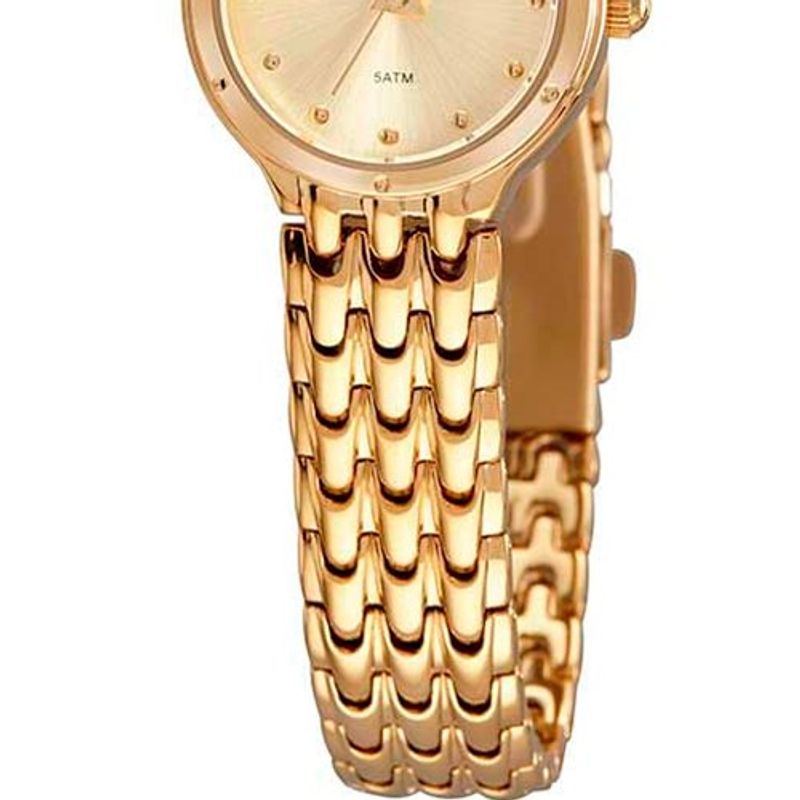 relógio seculus analógico dourado 77096lpsvdb1