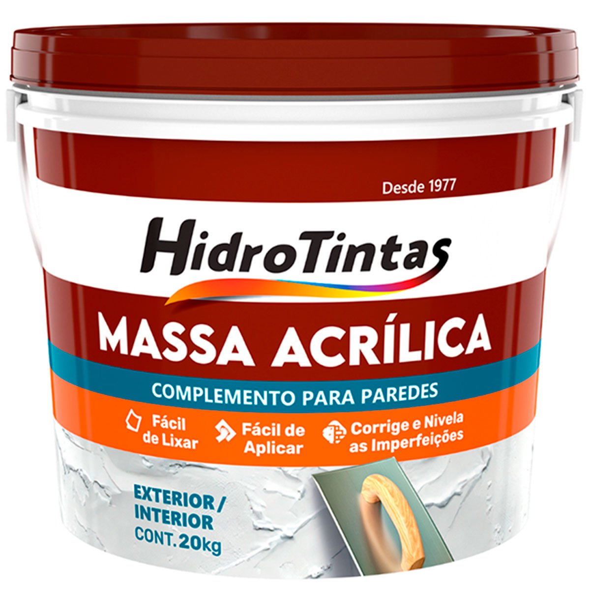 Massa Acrílica Hidrotintas Balde 20kg Branco (MP)