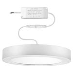painel led redondo sobrepor elgin 24w bivolt 6500k luz branca (mp)