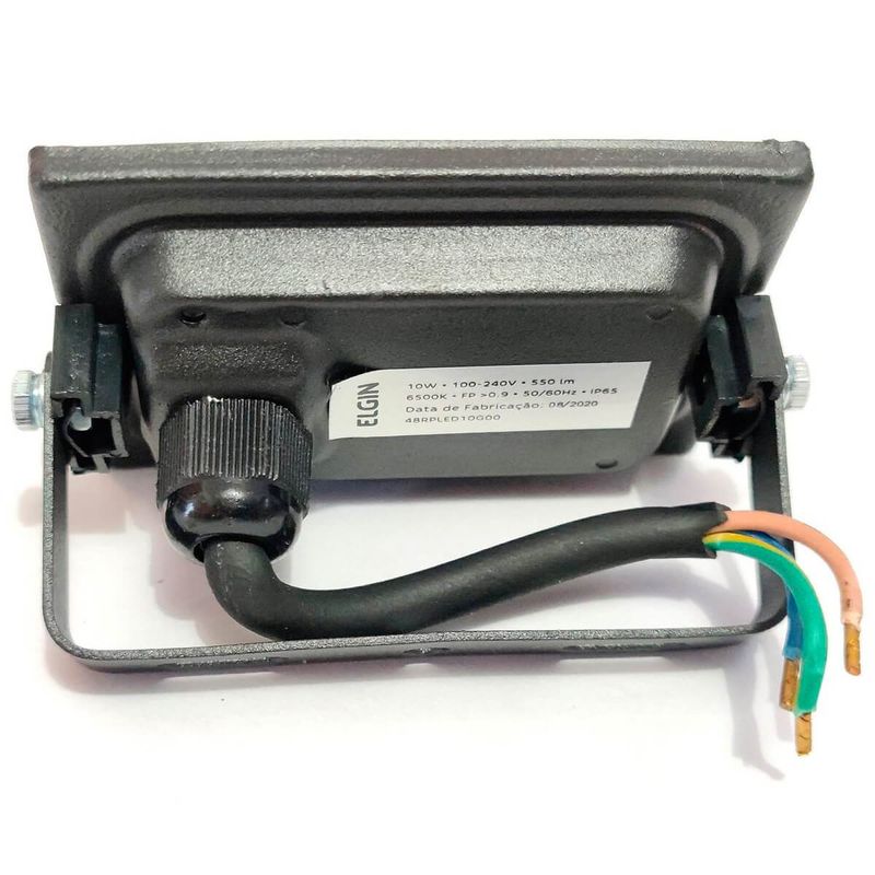 refletor led 30w elgin luz branca 6500k preto (mp)