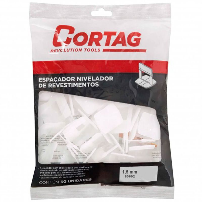 espaçador nivelador de pisos cortag 1,5mm (mp)