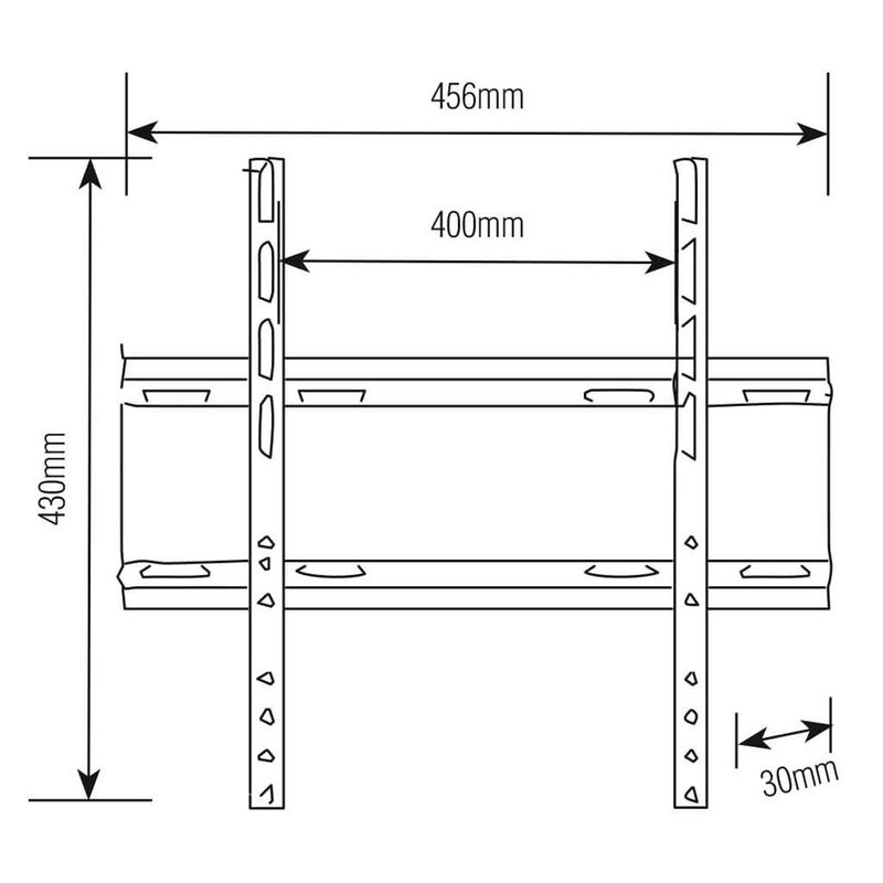 suporte fixo para tv de 32” a 55” brasforma ultra slim - sbrp404
