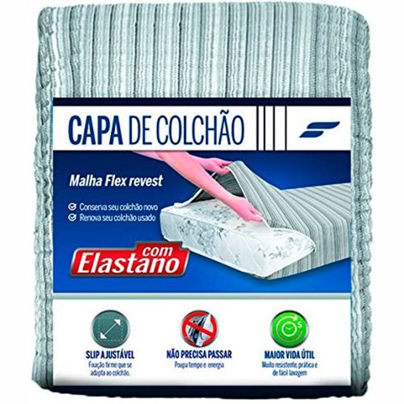 capa de colchão casal fibrasca malha flex revest 3035