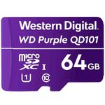 cartão de memória intelbras 64gb micro sdxc projetado para sistemas de segurança roxo