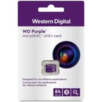 cartão de memória intelbras 64gb micro sdxc projetado para sistemas de segurança roxo