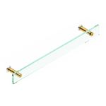 kit acessórios de banheiro blinglass 05 peças de canto vidro incolor dourado (mp)