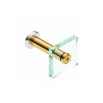kit acessórios de banheiro blinglass 05 peças de canto vidro incolor dourado (mp)