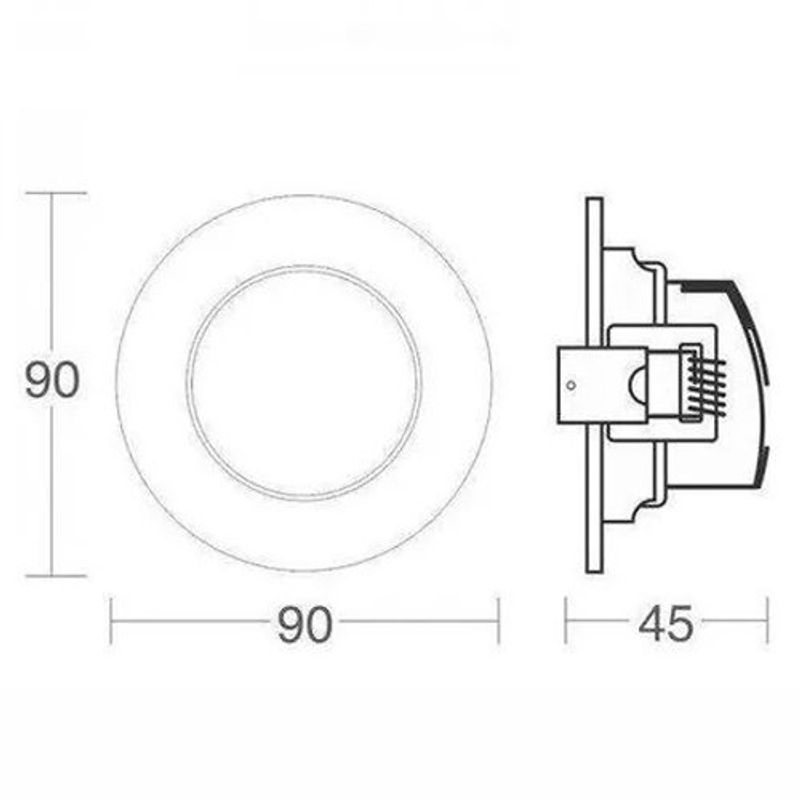 spot embutir taschibra alltop led par20 redondo 7w 3000k 15090203 branco (mp)