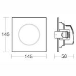 spot embutir taschibra alltop led par30 quadrado 10w 3000k 15090197 branco (mp)