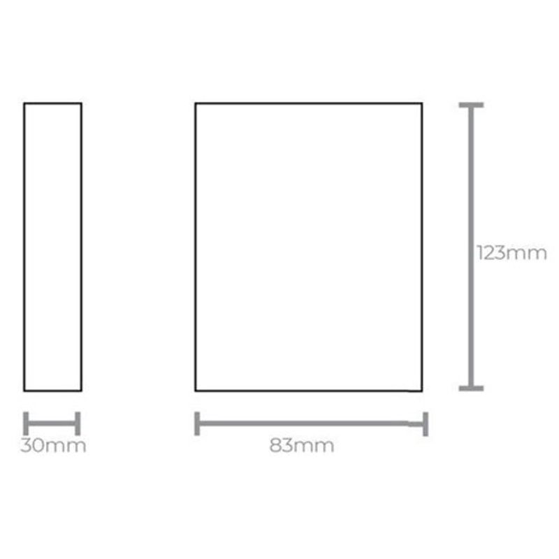arandela taschibra led quadre 3000k 15060110 branca (mp)