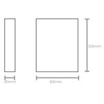 arandela taschibra led quadre 6500k 15060111 branca (mp)