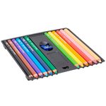 lápis de cor tris jumbo mega soft color 12 cores com apontador - 682341