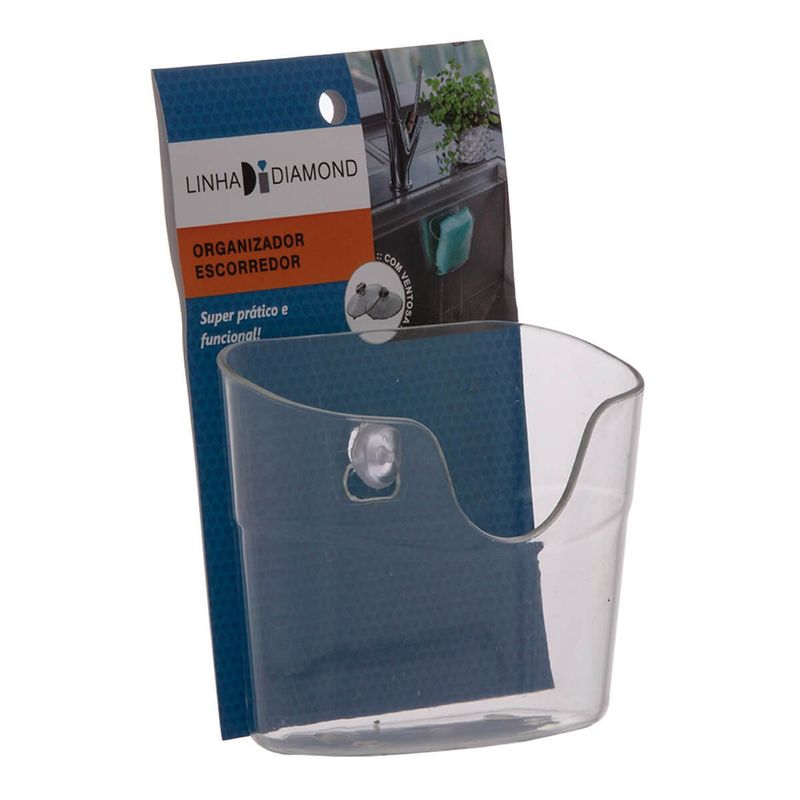 suporte para esponja paramount com ventosa diamond transparente - 1250