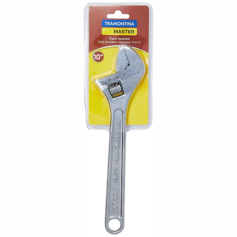 chave tramontina ajustável para porcas 10 aço carbono cromada abertura máxima 28mm